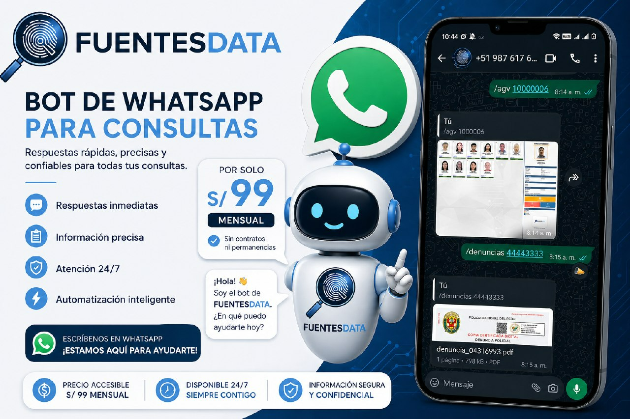 Bot de WhatsApp Fuentesdata